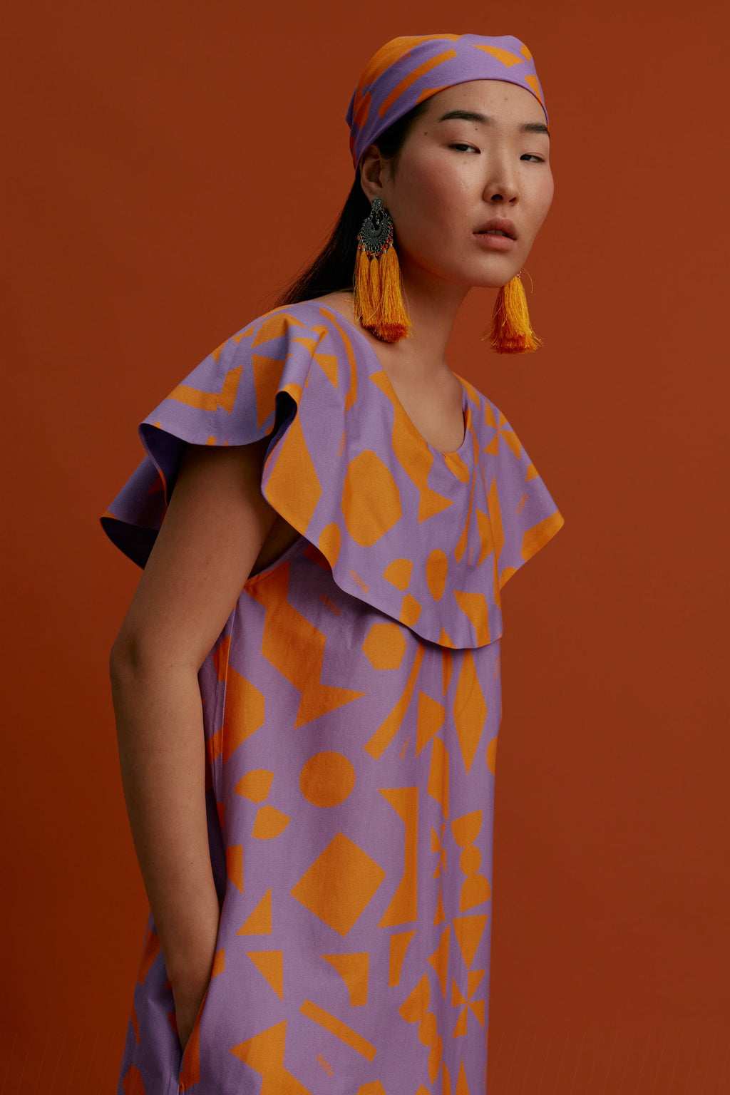 AGIASMATA Maxi Dress (Pyrgousika logo in purple)