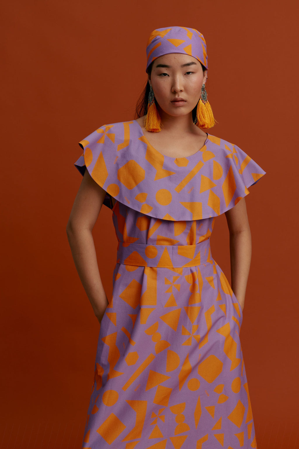 AGIASMATA Maxi Dress (Pyrgousika logo in purple)