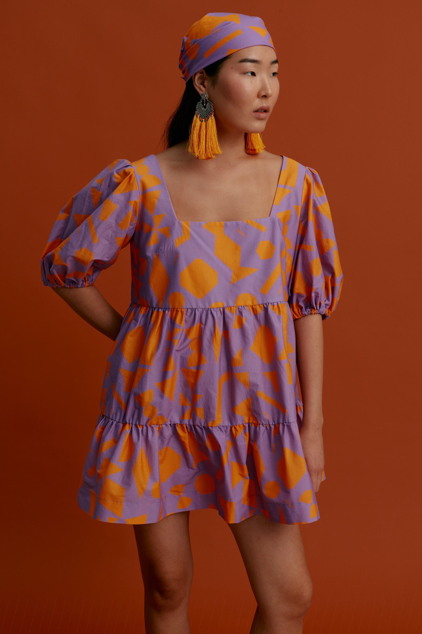 PITIOS Mini Dress (Pyrgousika logo in purple)