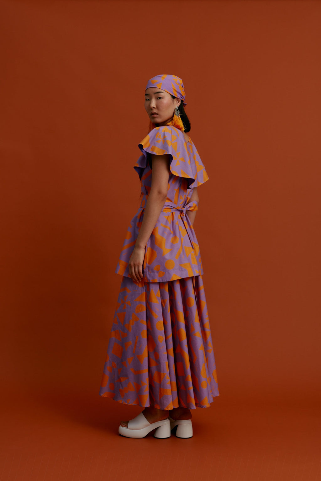 VIKI Maxi Skirt (Pyrgousika logo purple)