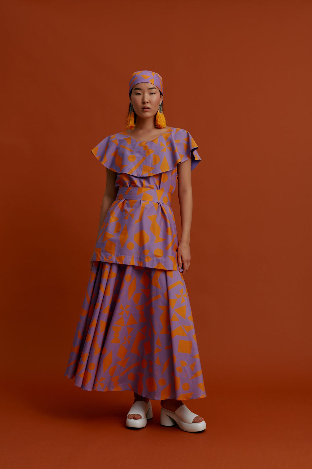 VIKI Maxi Skirt (Pyrgousika logo purple)