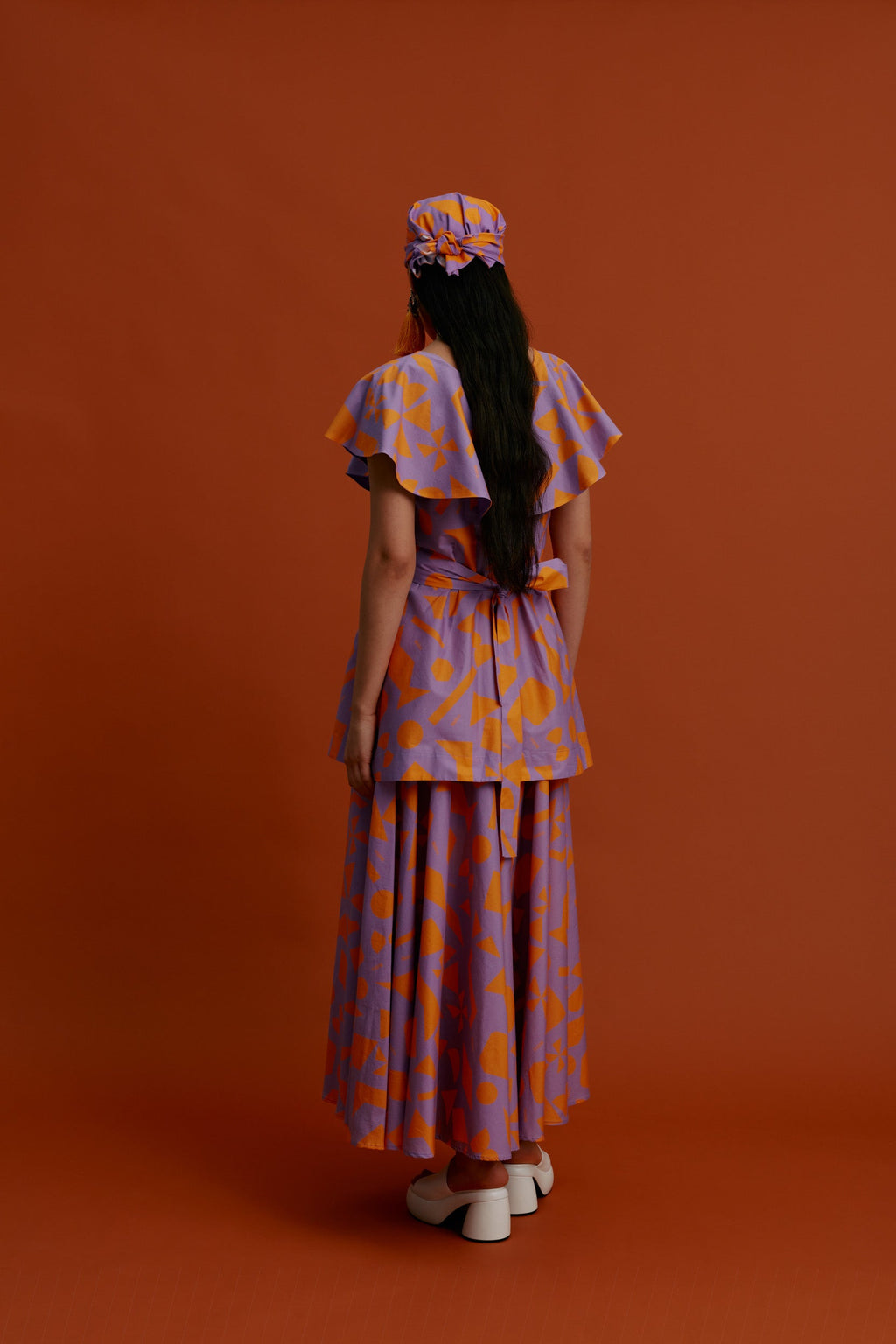 VIKI Maxi Skirt (Pyrgousika logo purple)