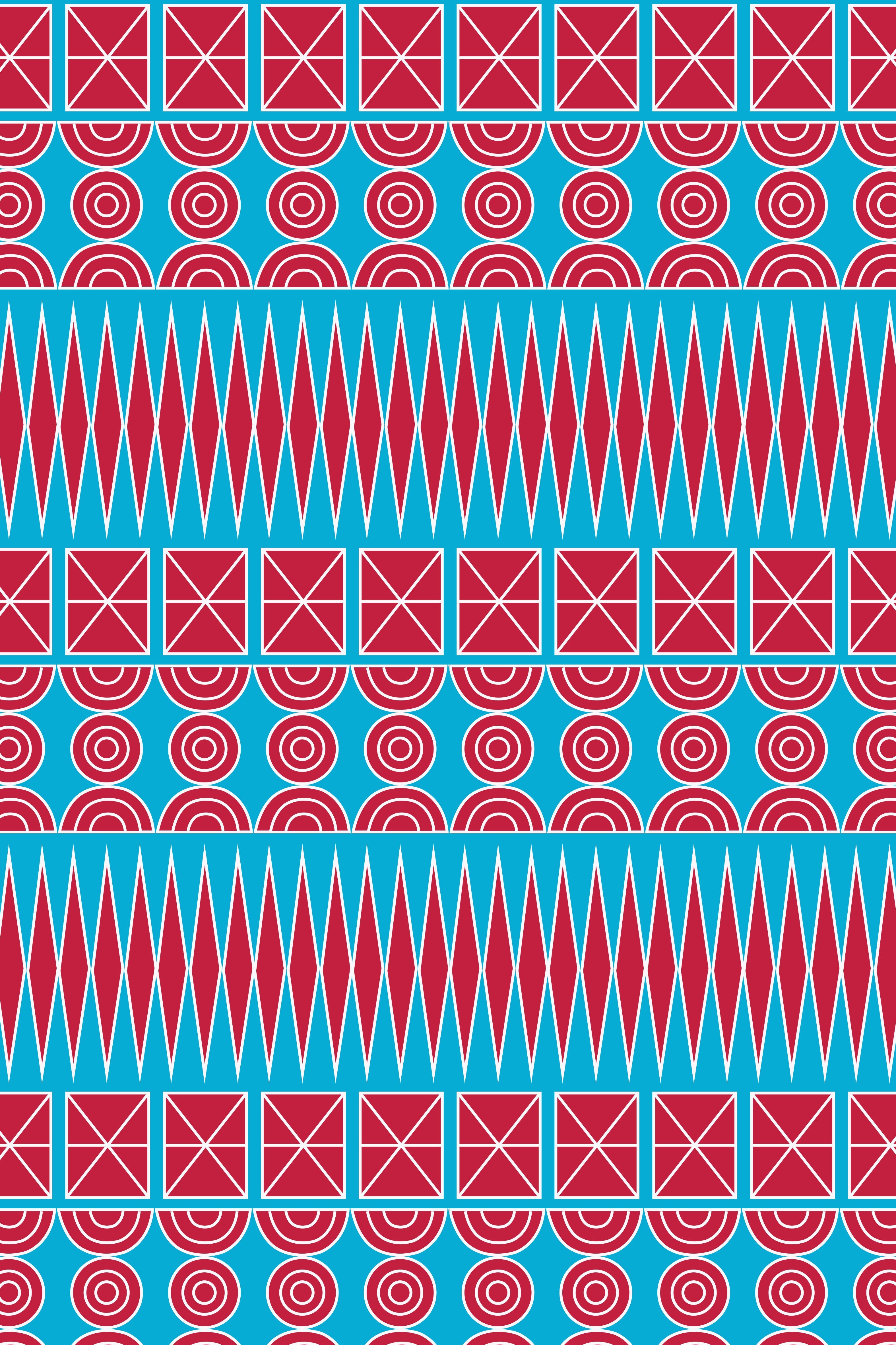 AVLONIA Maxi Dress (Pyrgousika in a row blue/red)