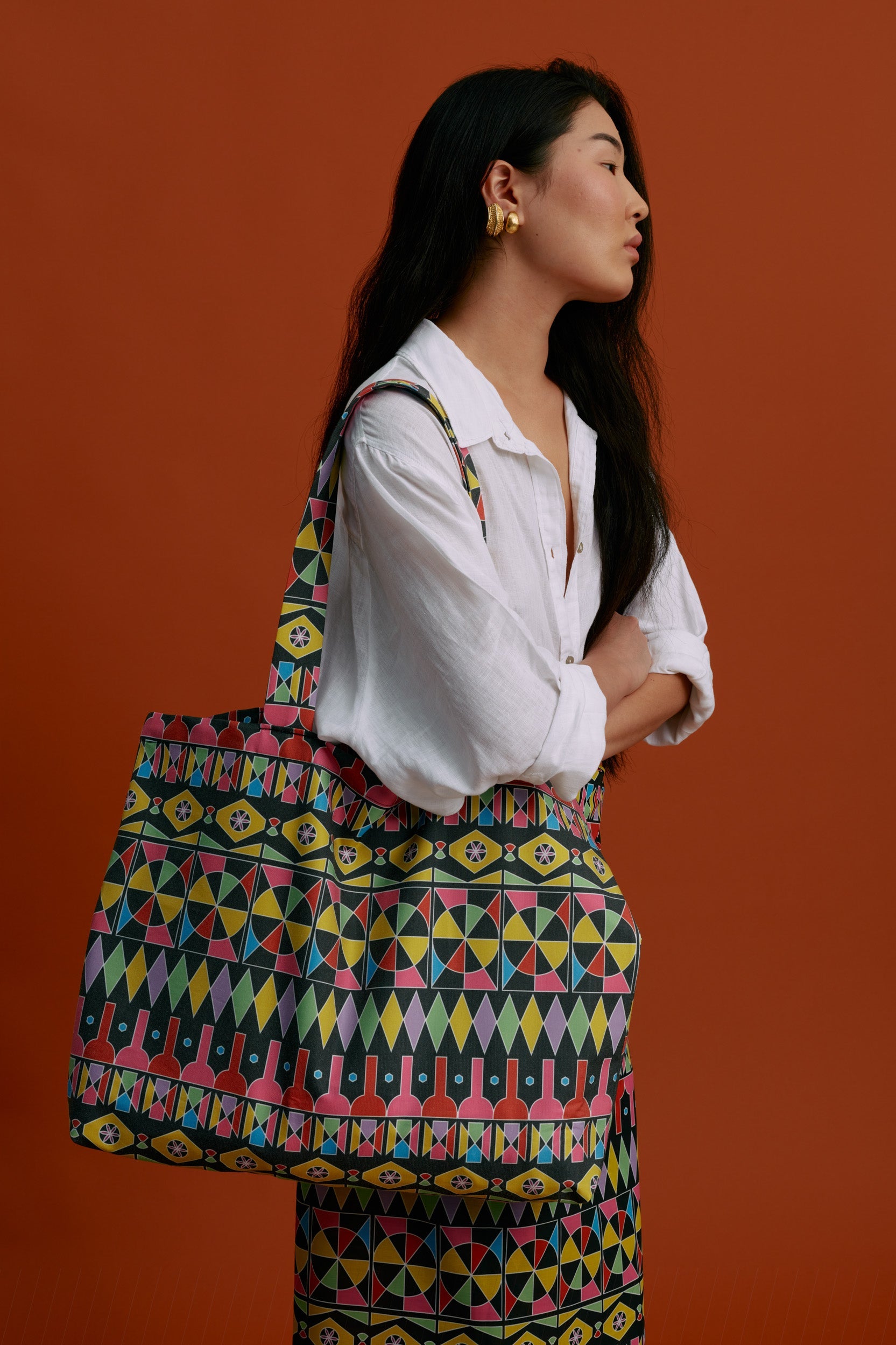 TOTE BAG (Pyrgousika Multi Black)