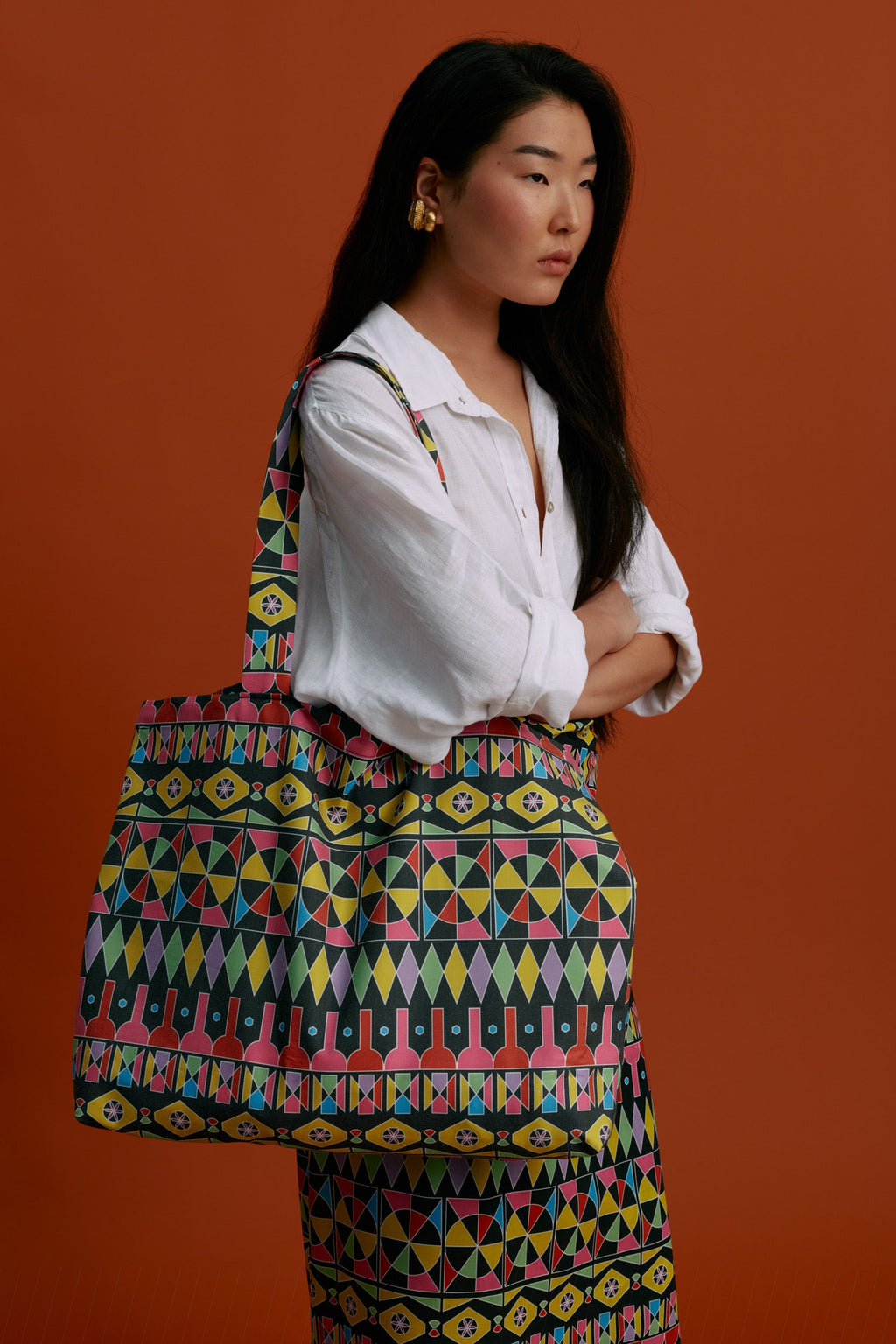 TOTE BAG (Pyrgousika Multi Black)