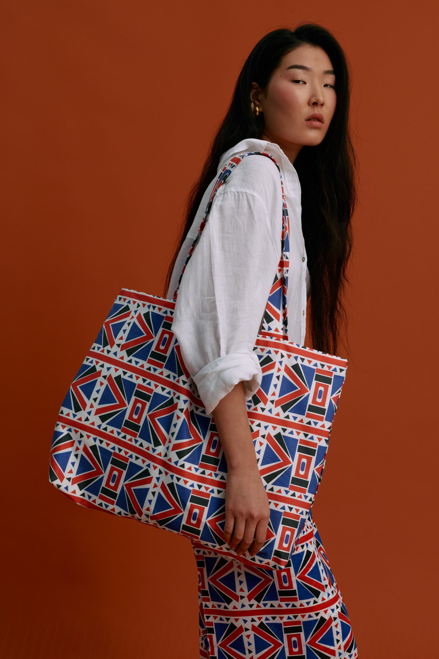 TOTE BAG (Pyrgousika Deconstructed blue/red)