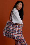 TOTE BAG (Pyrgousika Deconstructed blue/red)