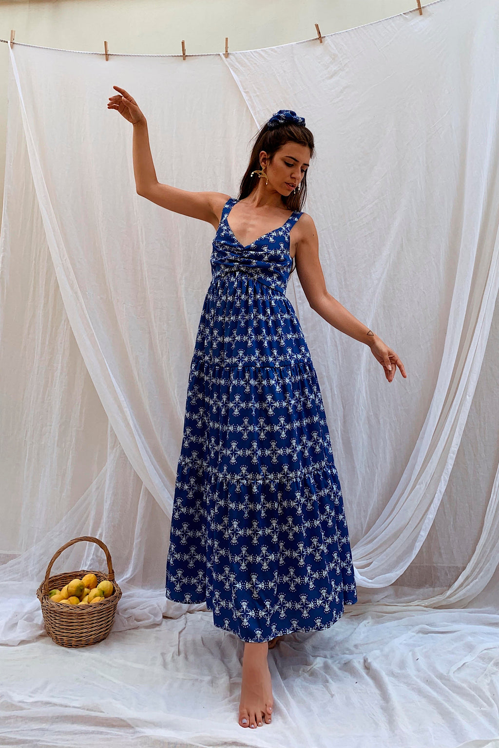 Blue Krinon Dress