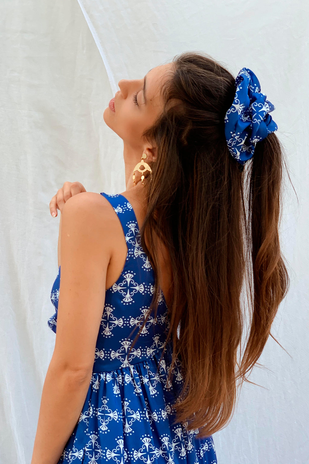 Blue Krinon Dress