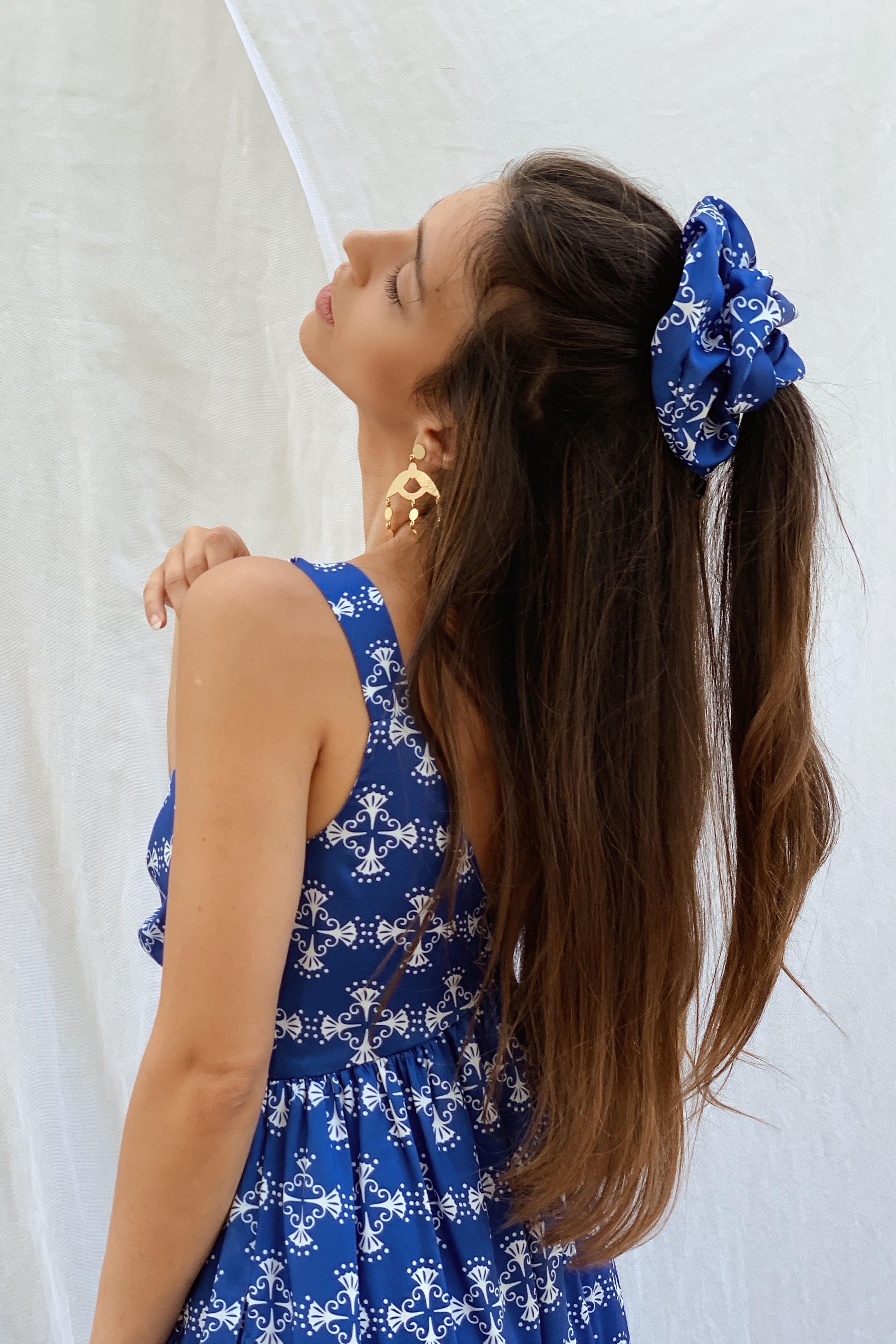 Blue Krinon Dress
