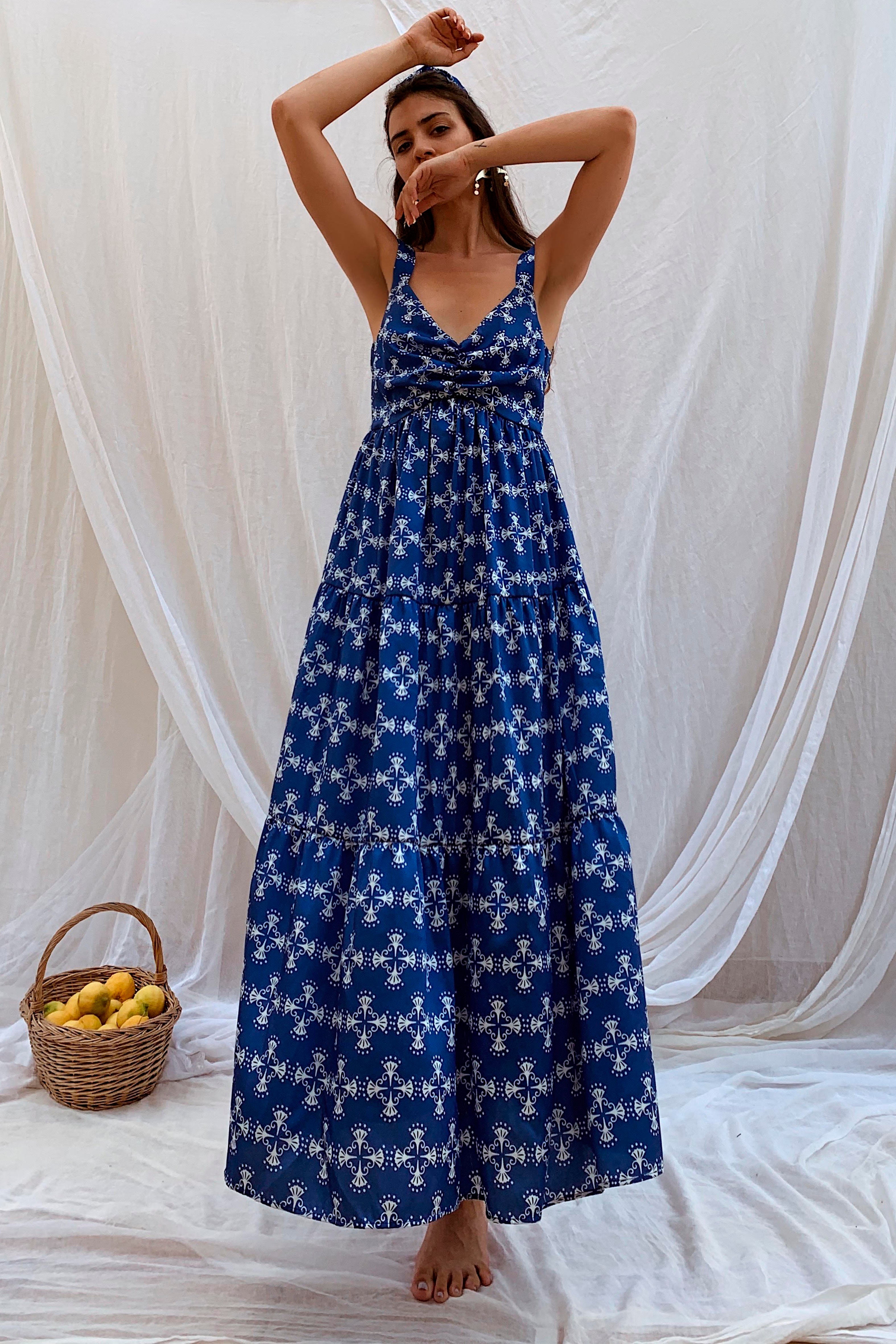 Blue Krinon Dress