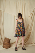 SKYRIANAKI MINI DRESS (Tsalapetinos Black Print)