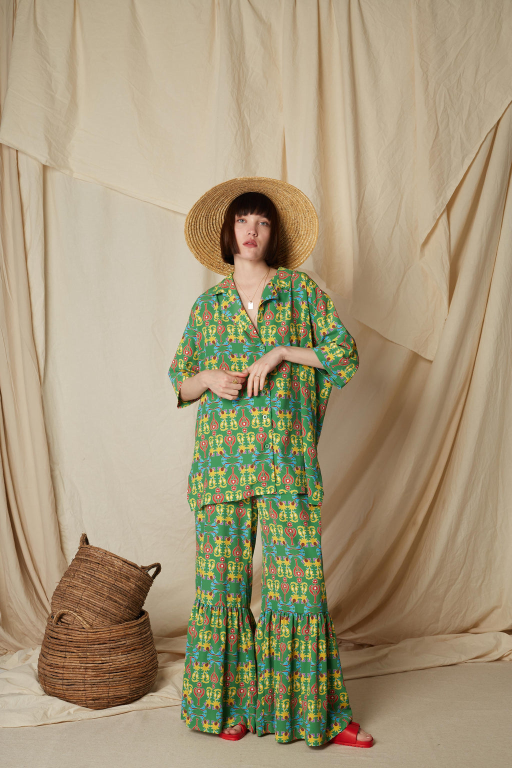 MOLOS SHIRT (Oriental Green Print)