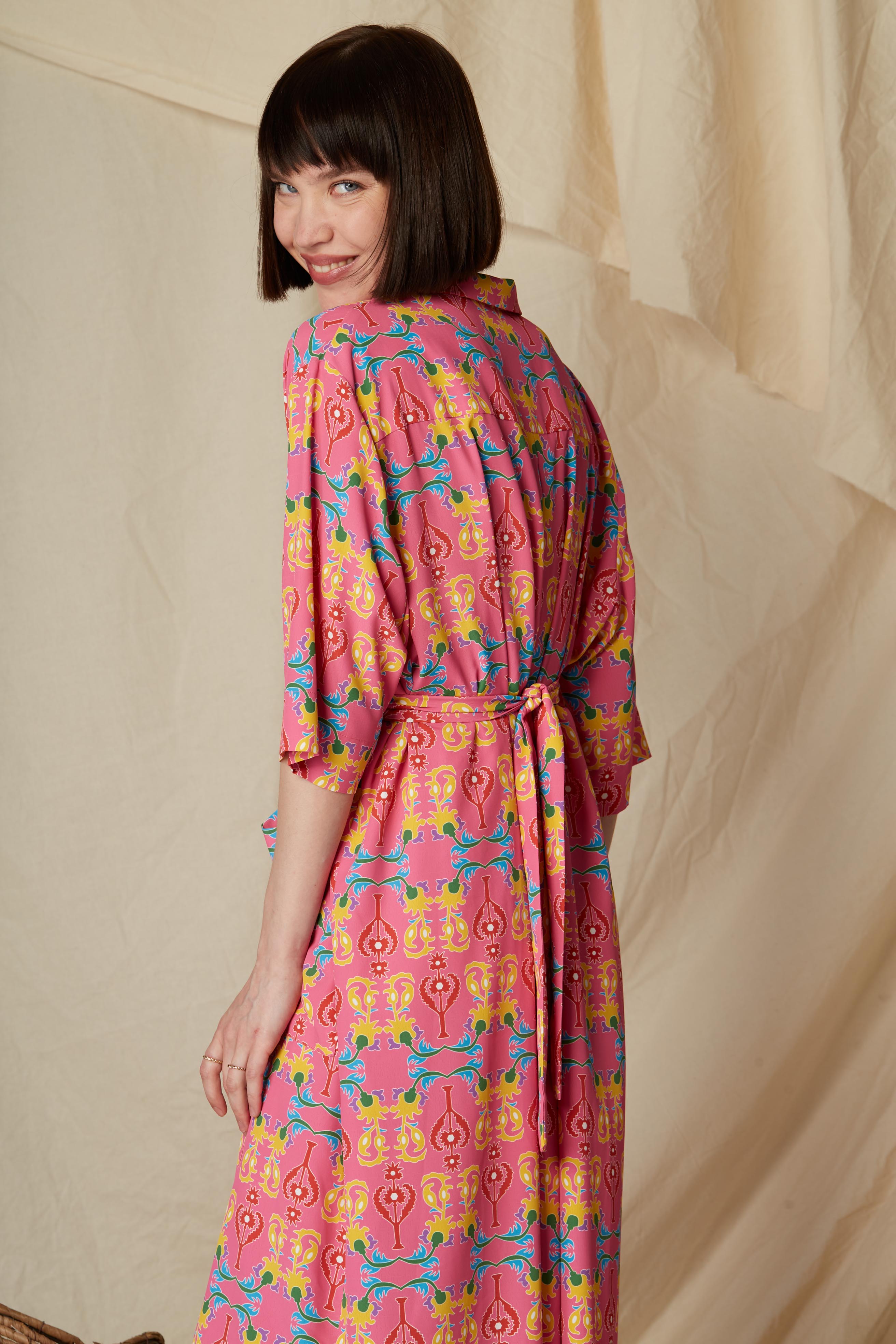 MOLOS SHIRT DRESS (Oriental Pink Print)