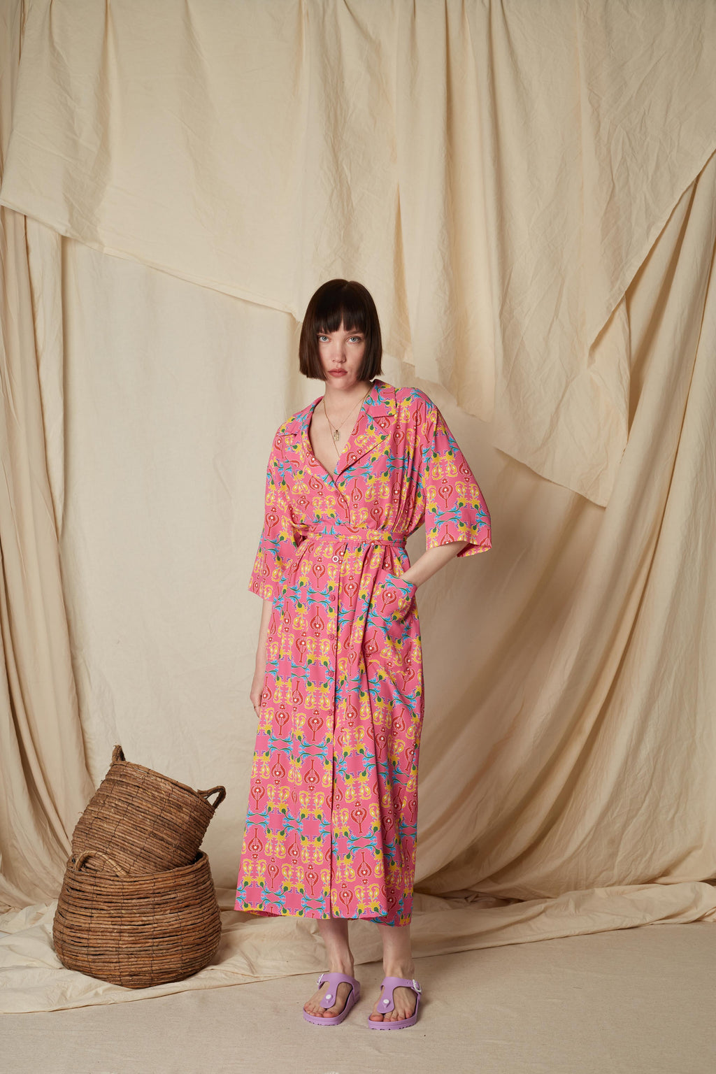 MOLOS SHIRT DRESS (Oriental Pink Print)