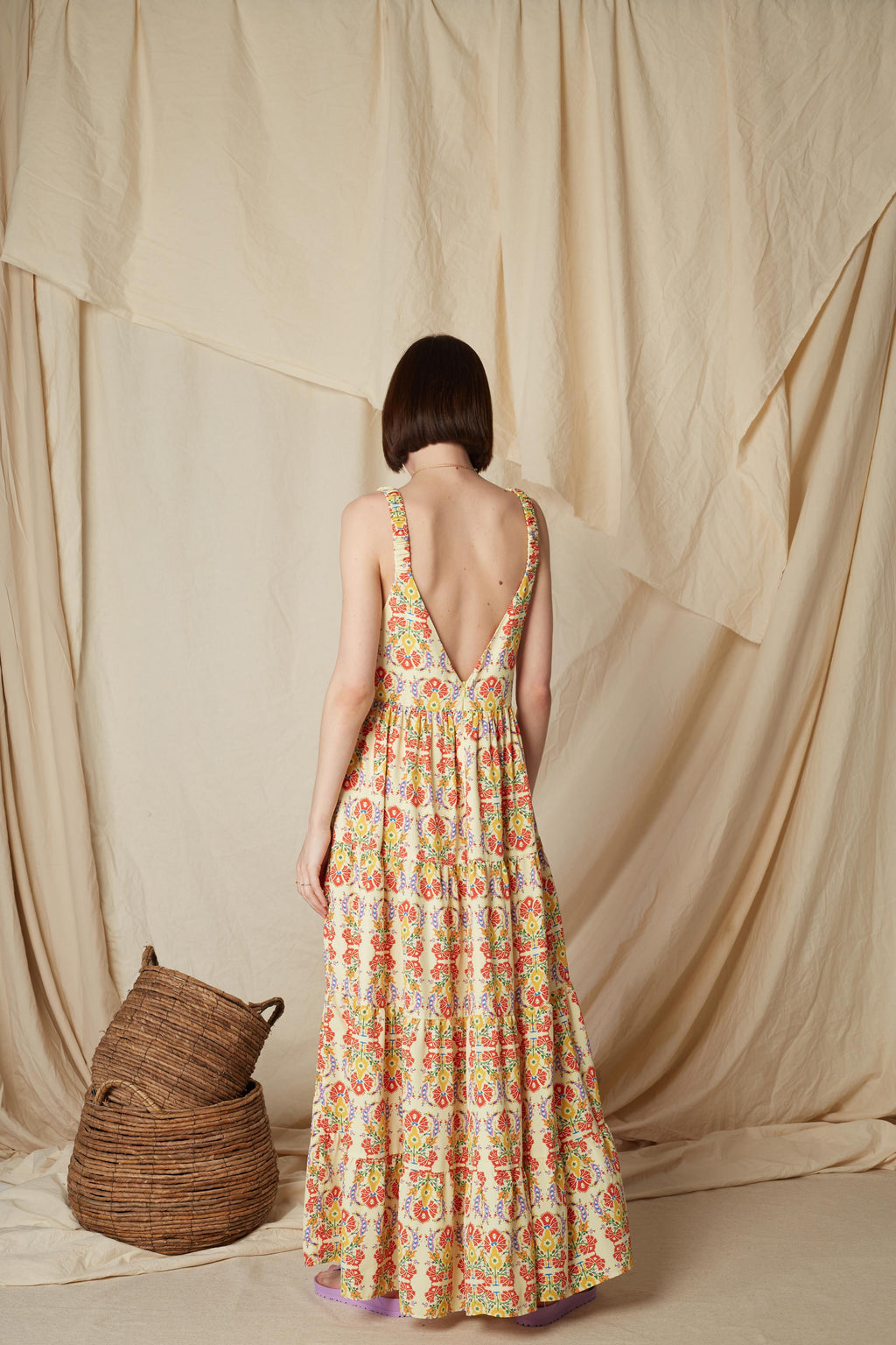 RENES MAXI DRESS (Rodia Yellow Print)