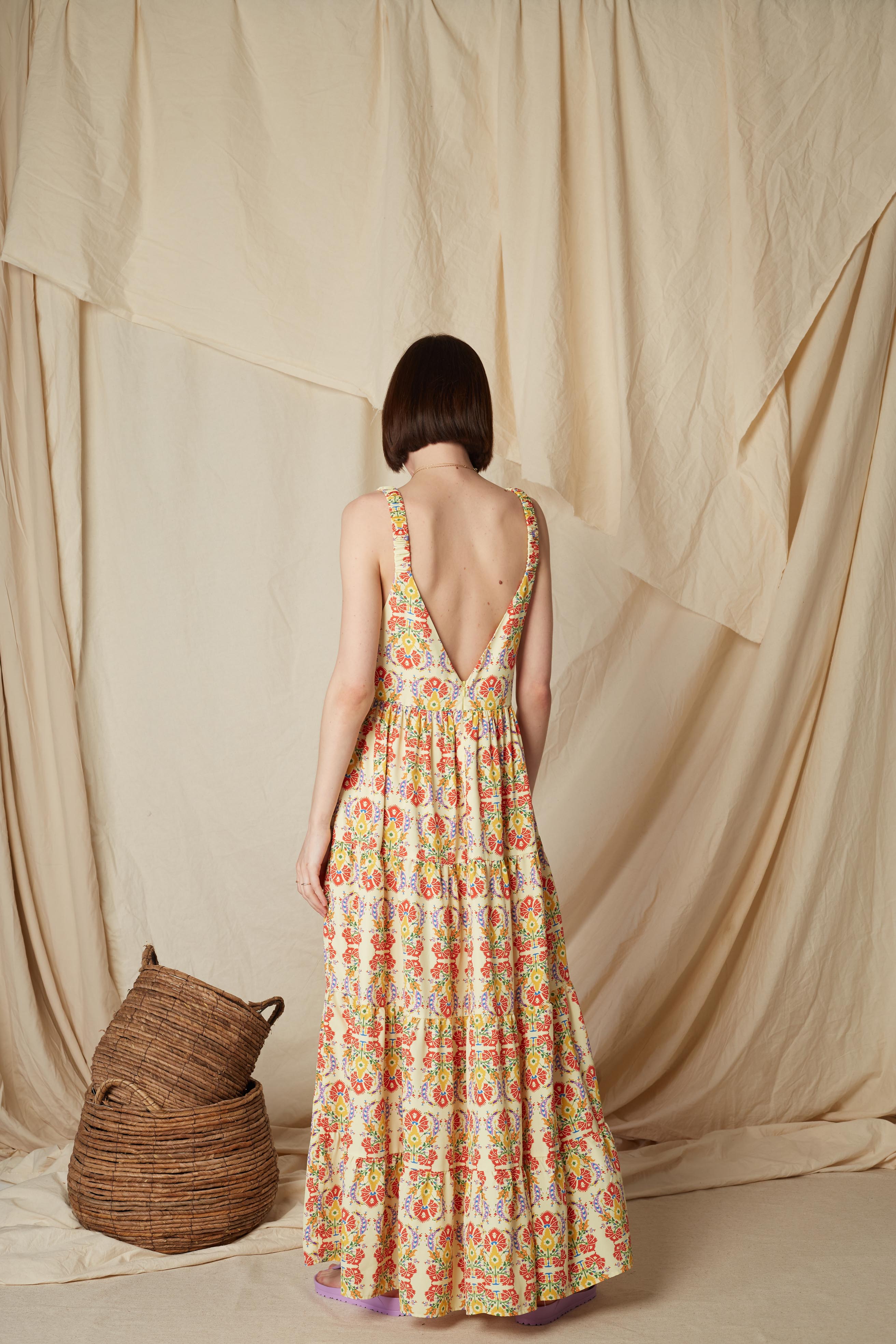 RENES MAXI DRESS (Rodia Yellow Print)