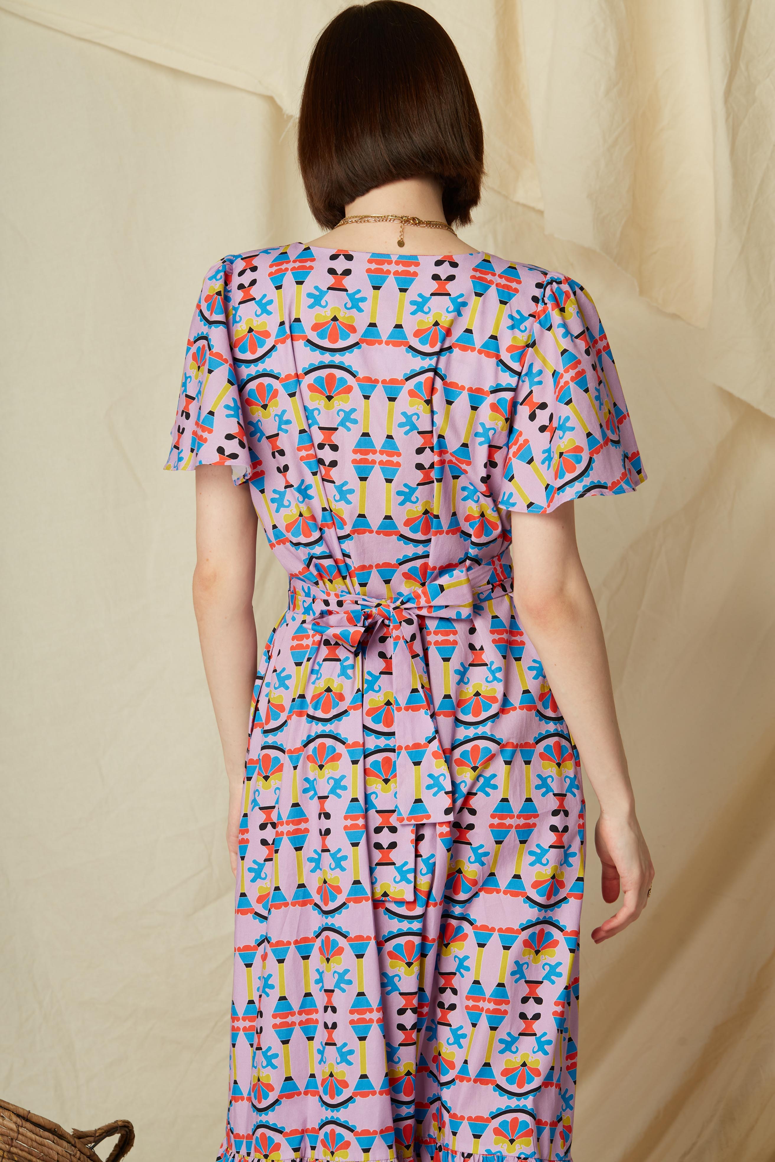 ACHEROUNES MAXI DRESS (Column Mauve Print)