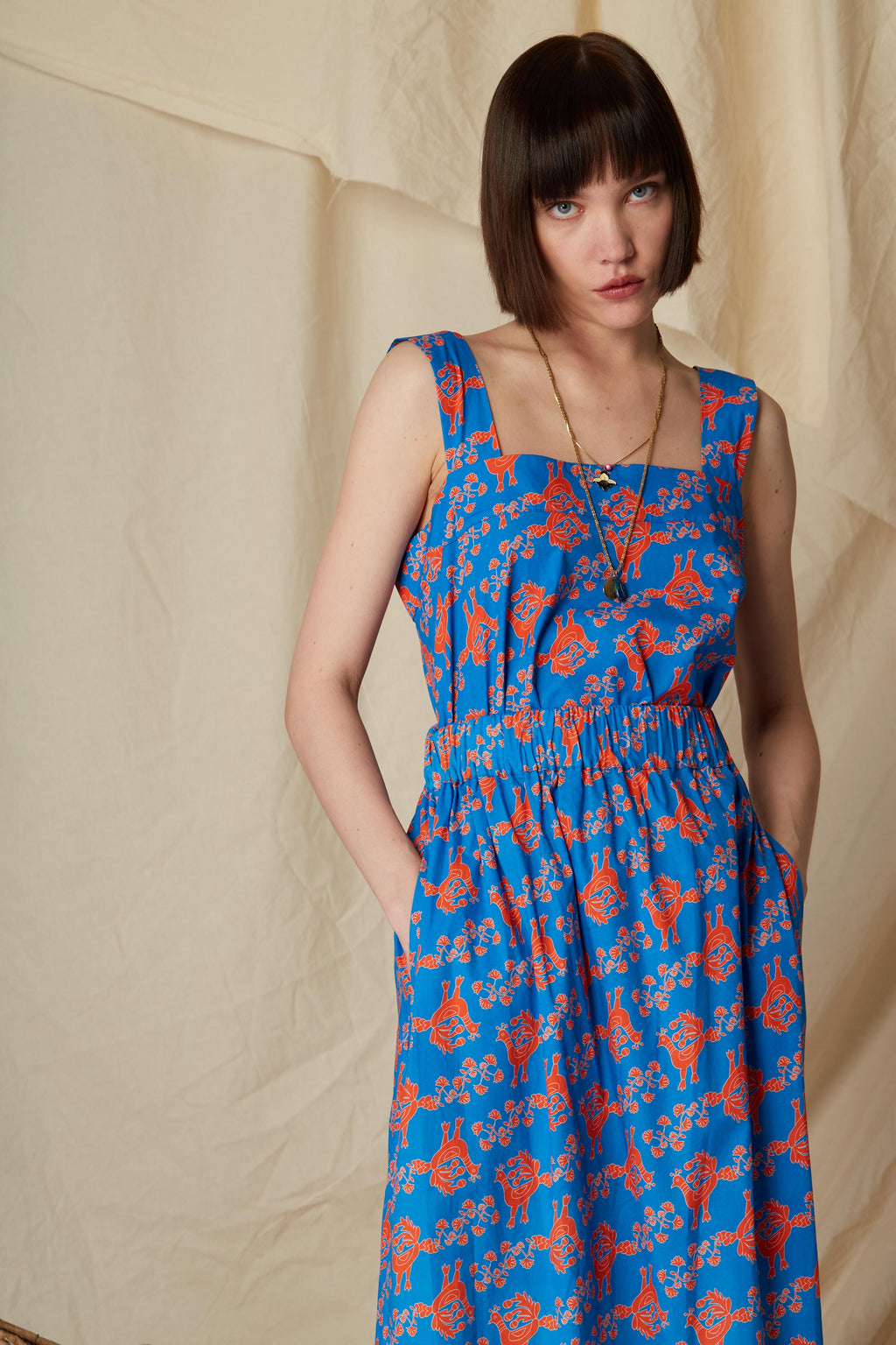 KALAMITSA SKIRT (Skyriana Birds Print)