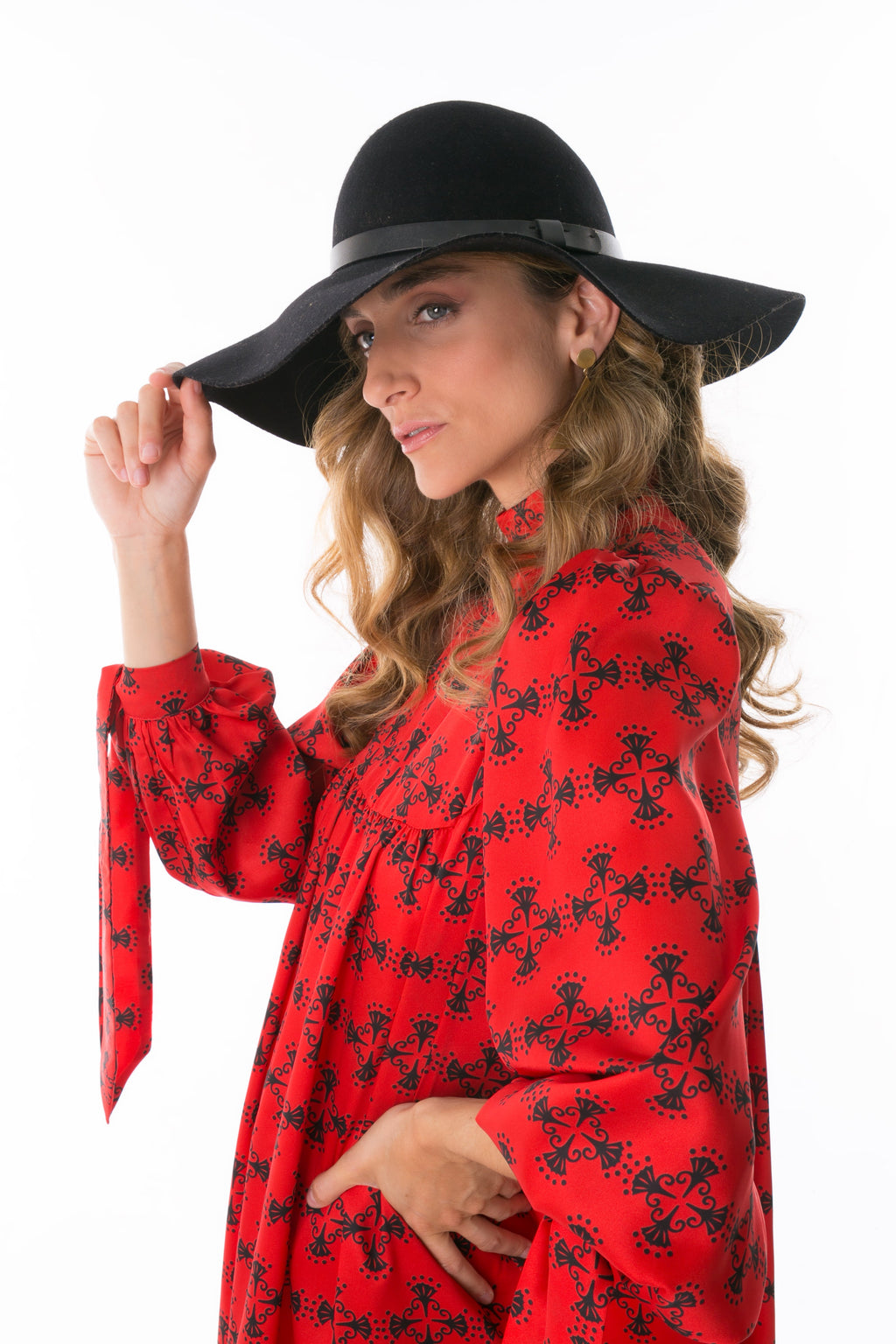 KRINON Dress in Red/Black