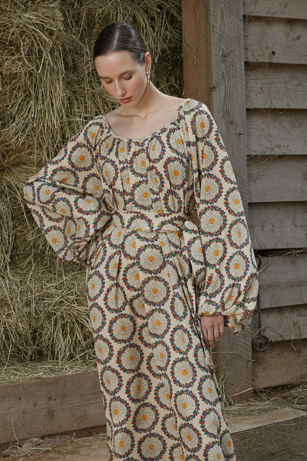VLACHA DRESS (Helios Beige Print)