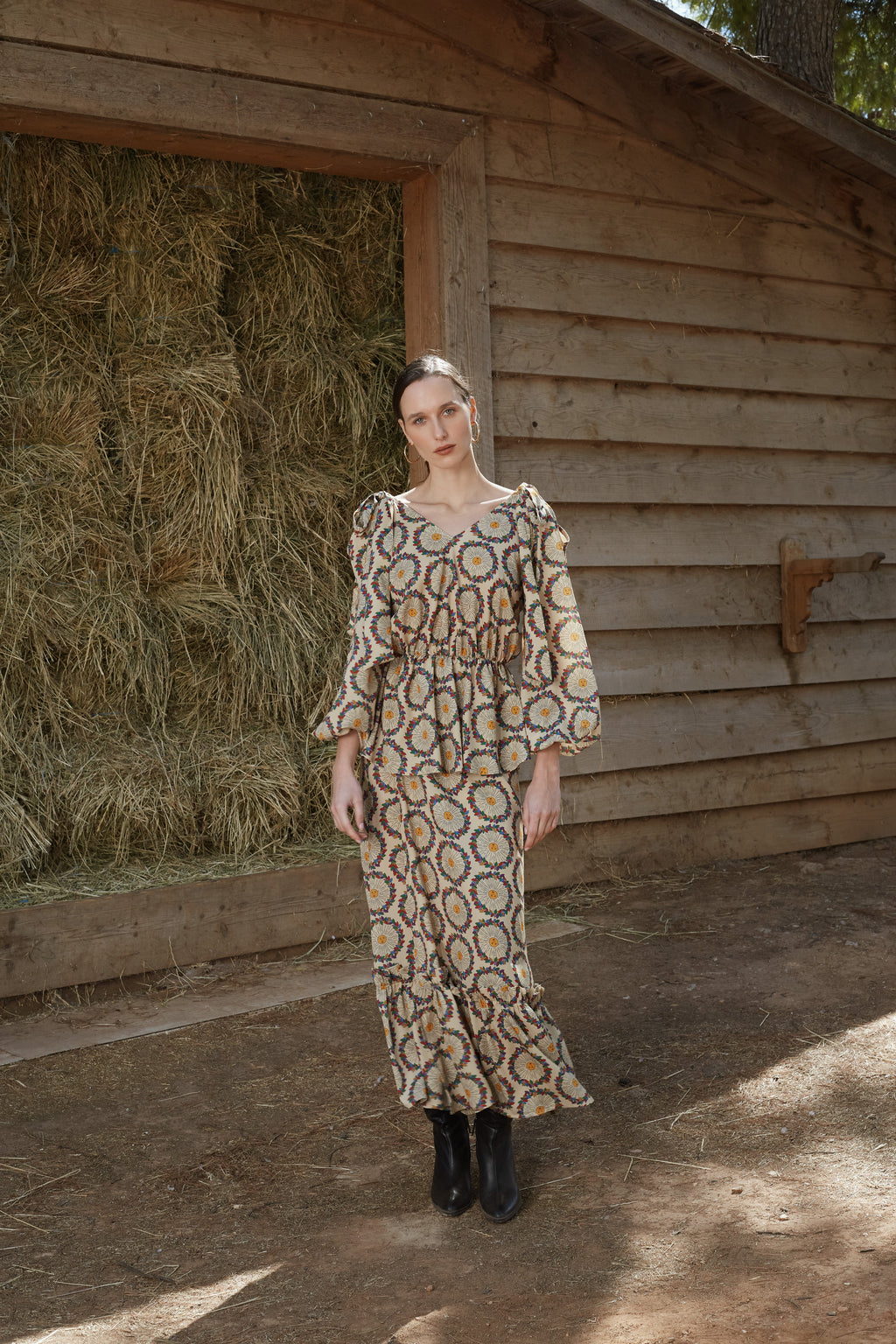 ALOSIS TOP  (Helios Beige Print)