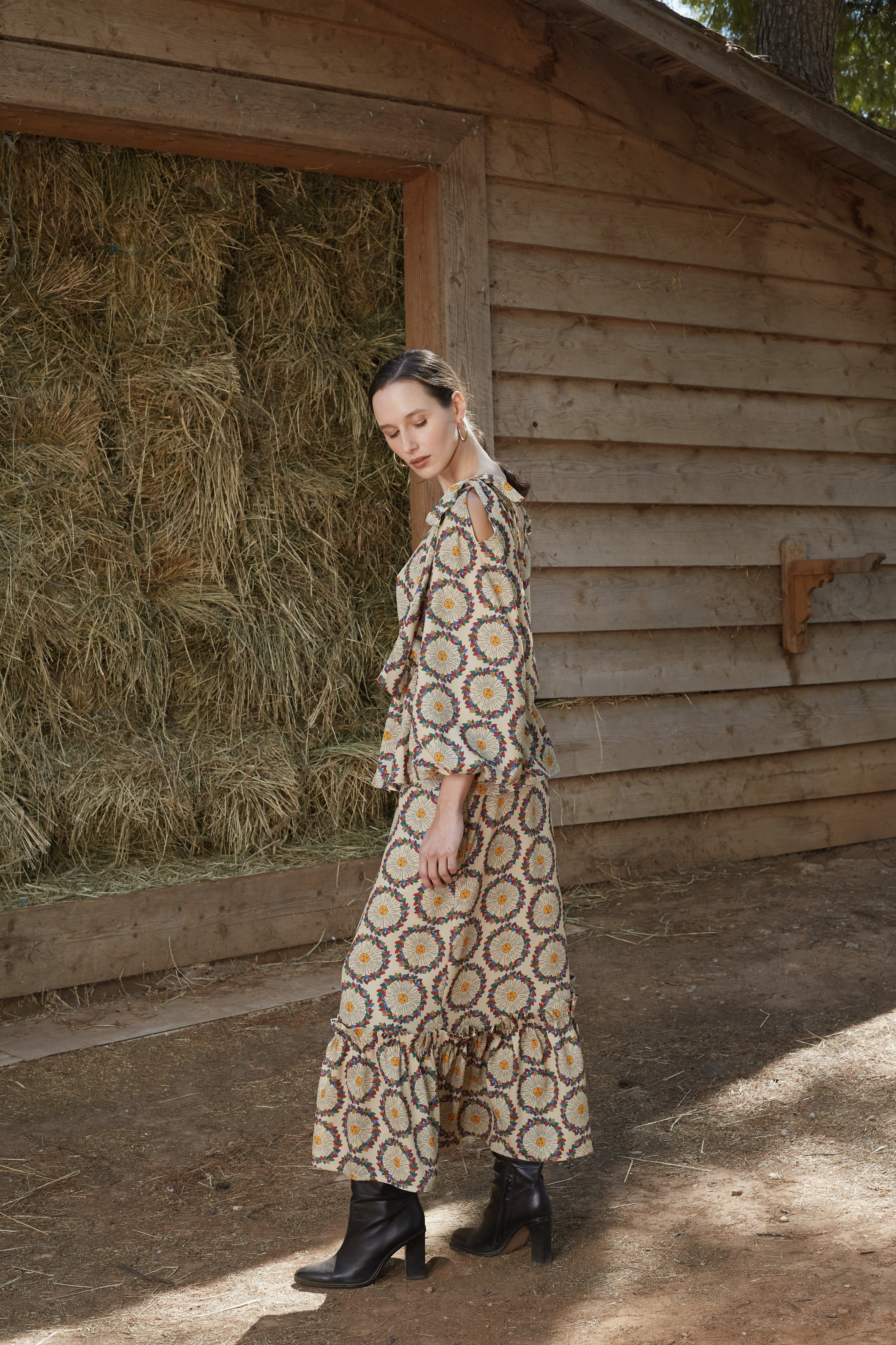 ALOSIS TOP  (Helios Beige Print)