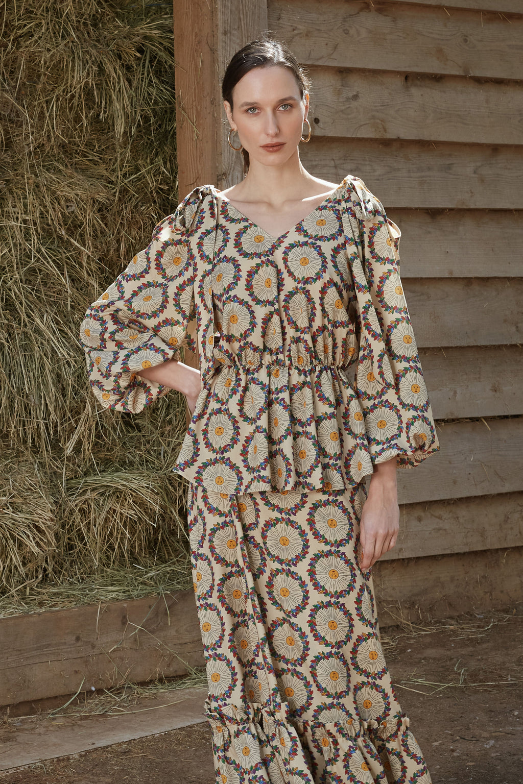 ALOSIS TOP  (Helios Beige Print)