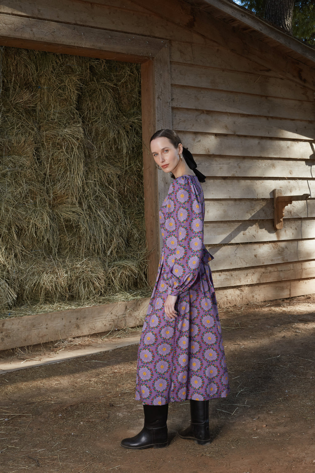 SAMPSON DRESS (Helios Mauve Print)