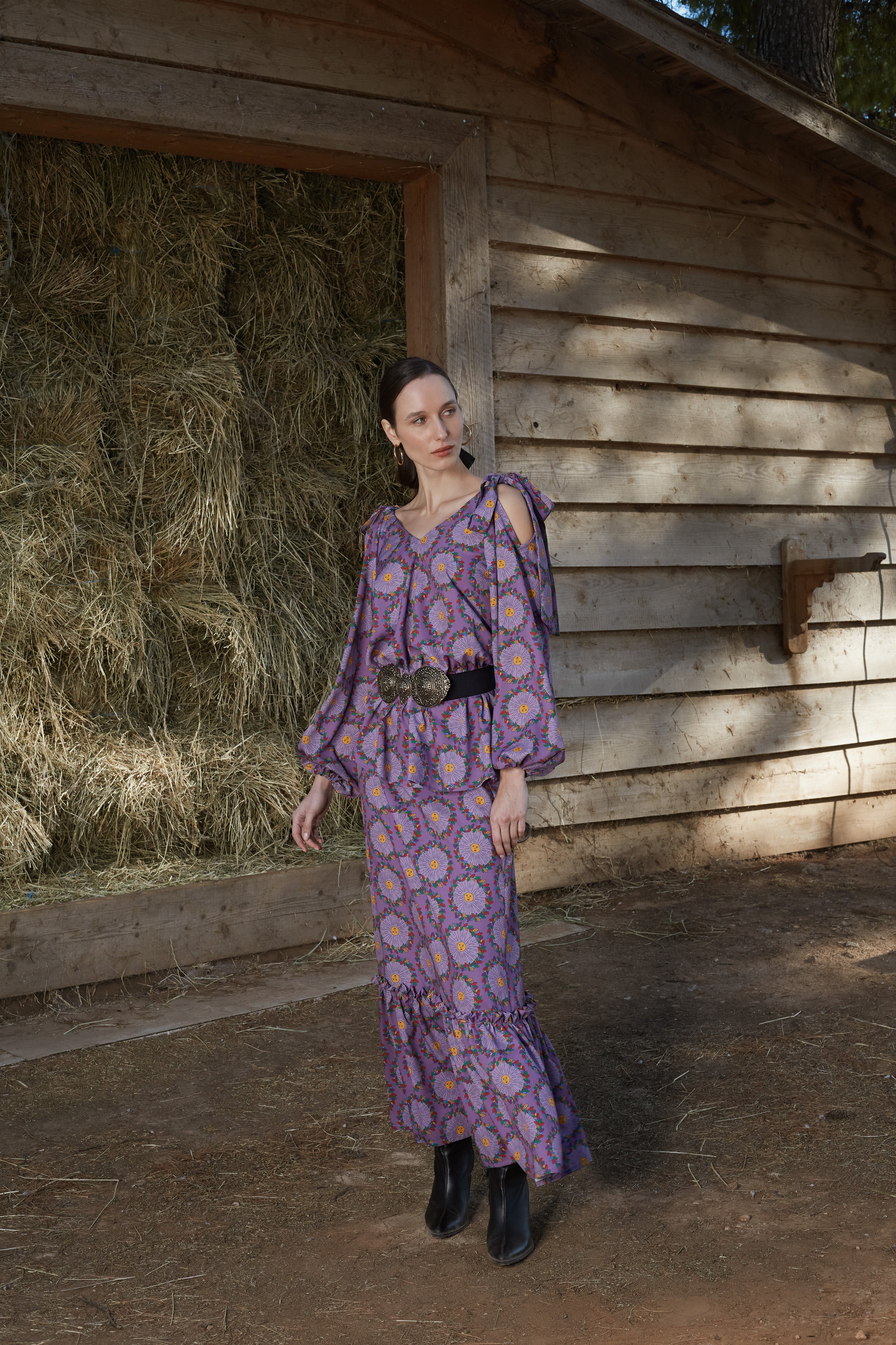 HELLI SKIRT (Helios Mauve Print)