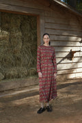 HELIOS DRESS (Hermes Bordeaux Print)