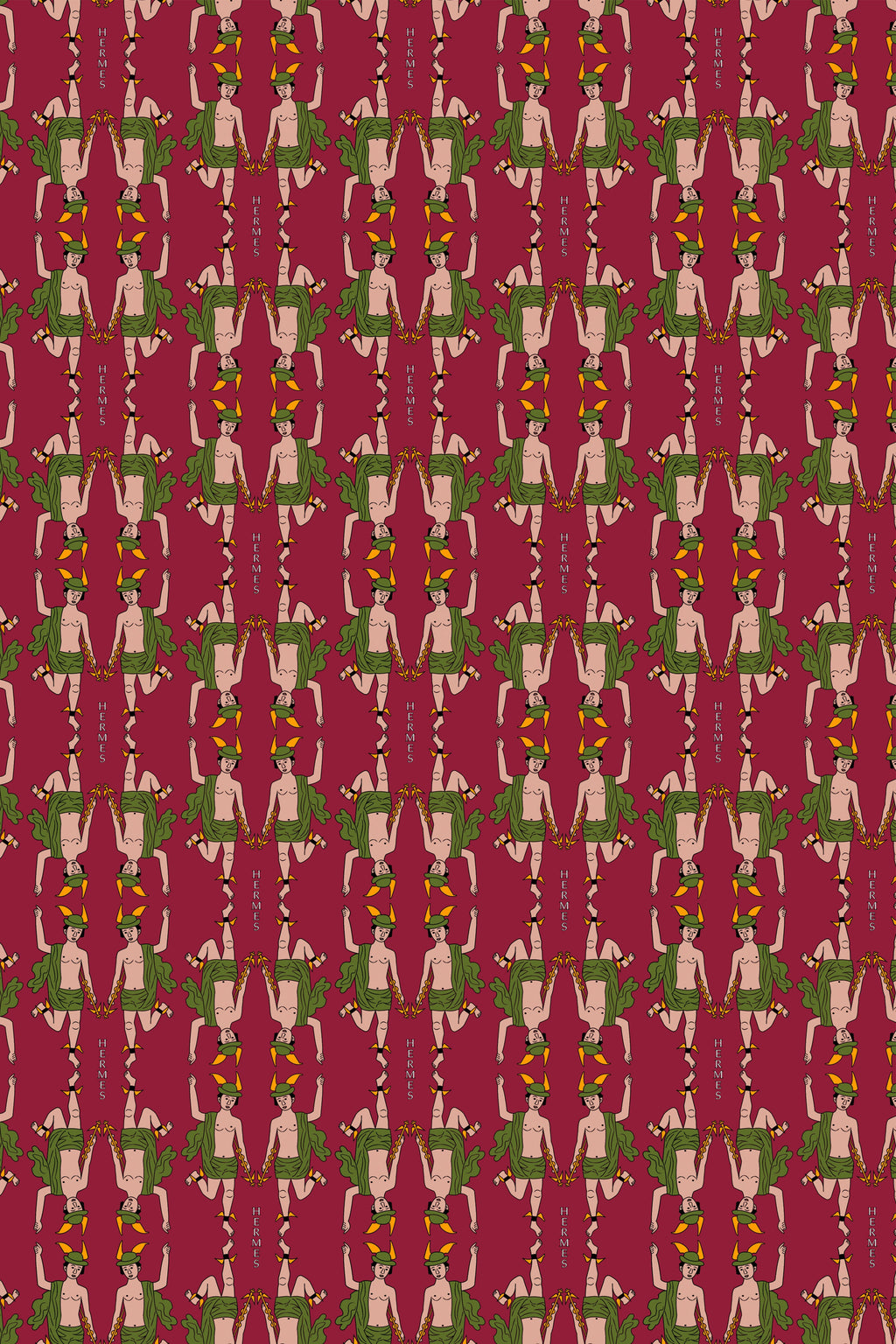 FRIXOS SHIRT (Hermes Bordeaux Print)