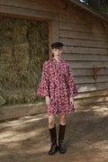 ARETOUSA KIMONO/DRESS (Bordeaux Vase Print)