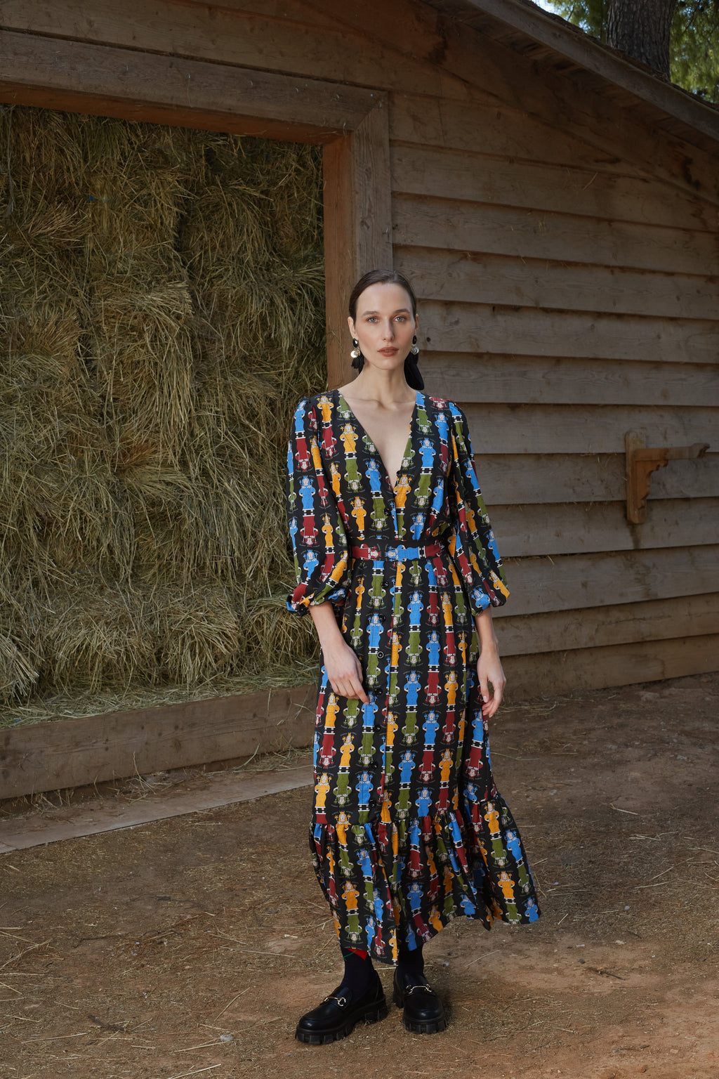 ALOSIS MAXI DRESS (Athena Black Print)