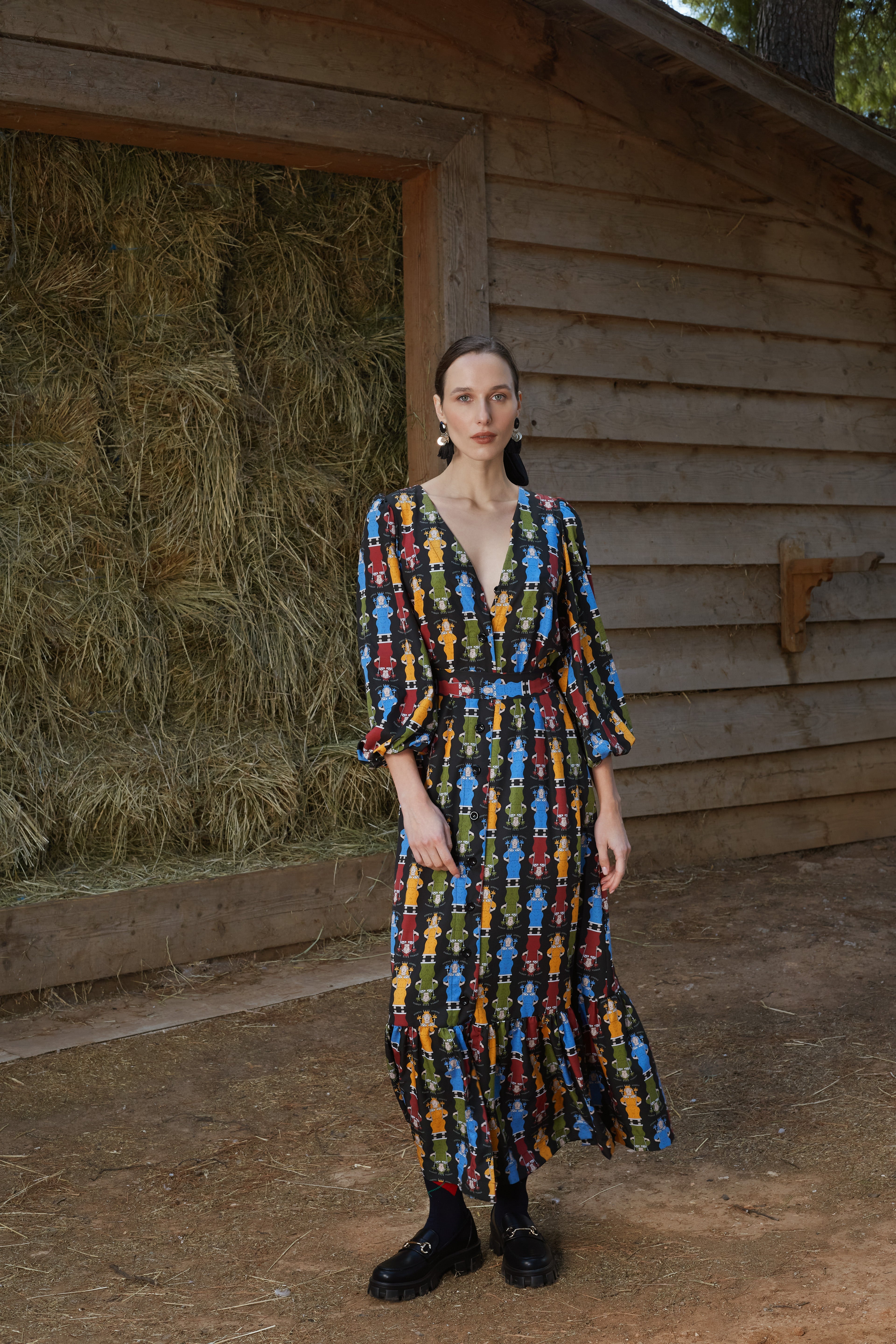 ALOSIS MAXI DRESS (Athena Black Print)