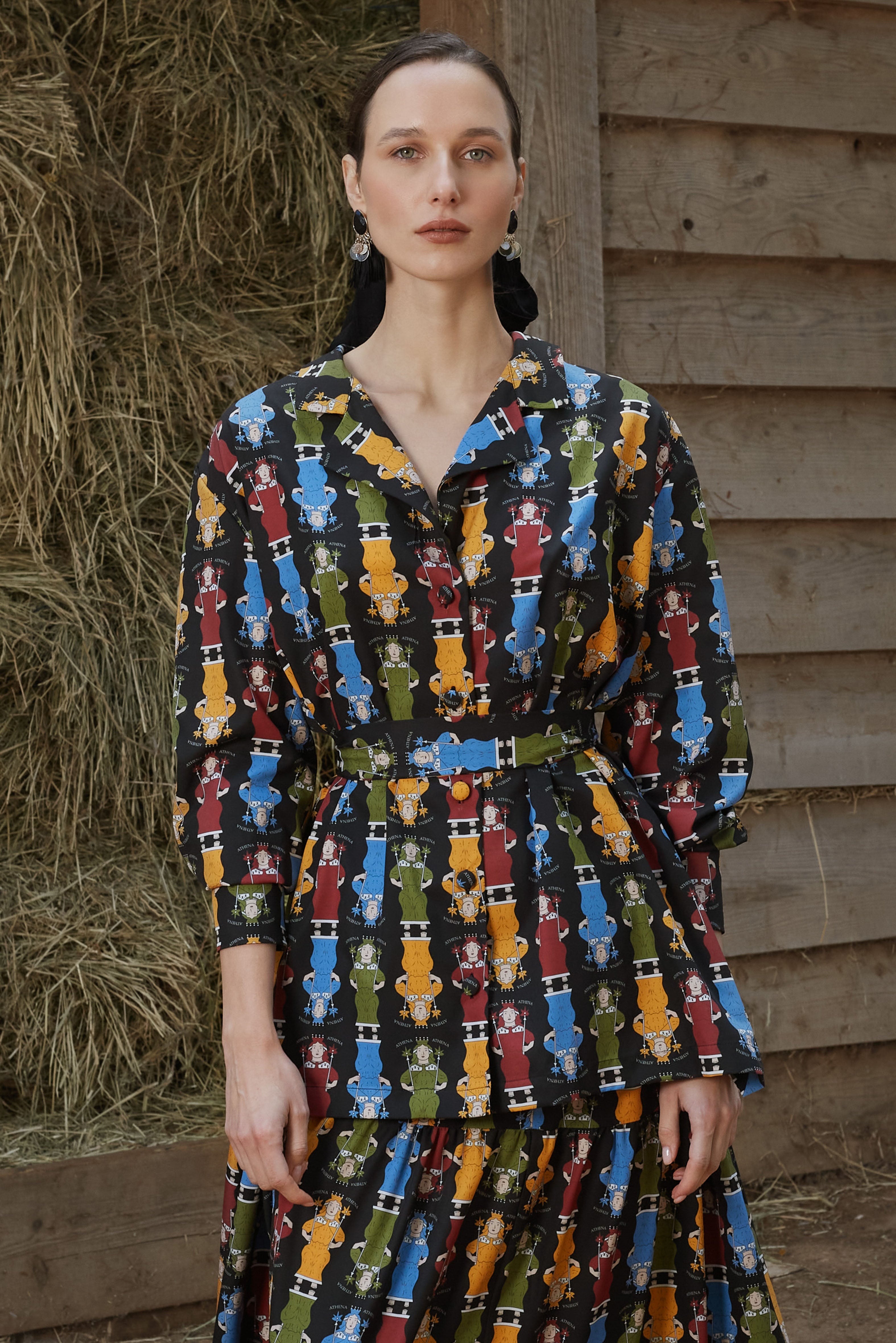 FRIXOS SHIRT (Athena Black Print)