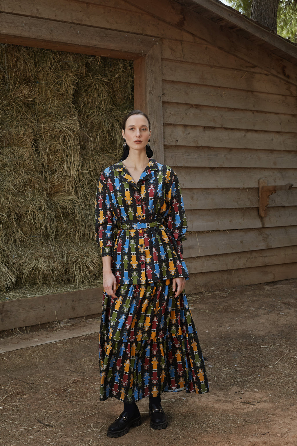 VLACHA SKIRT (Athena Black Print)