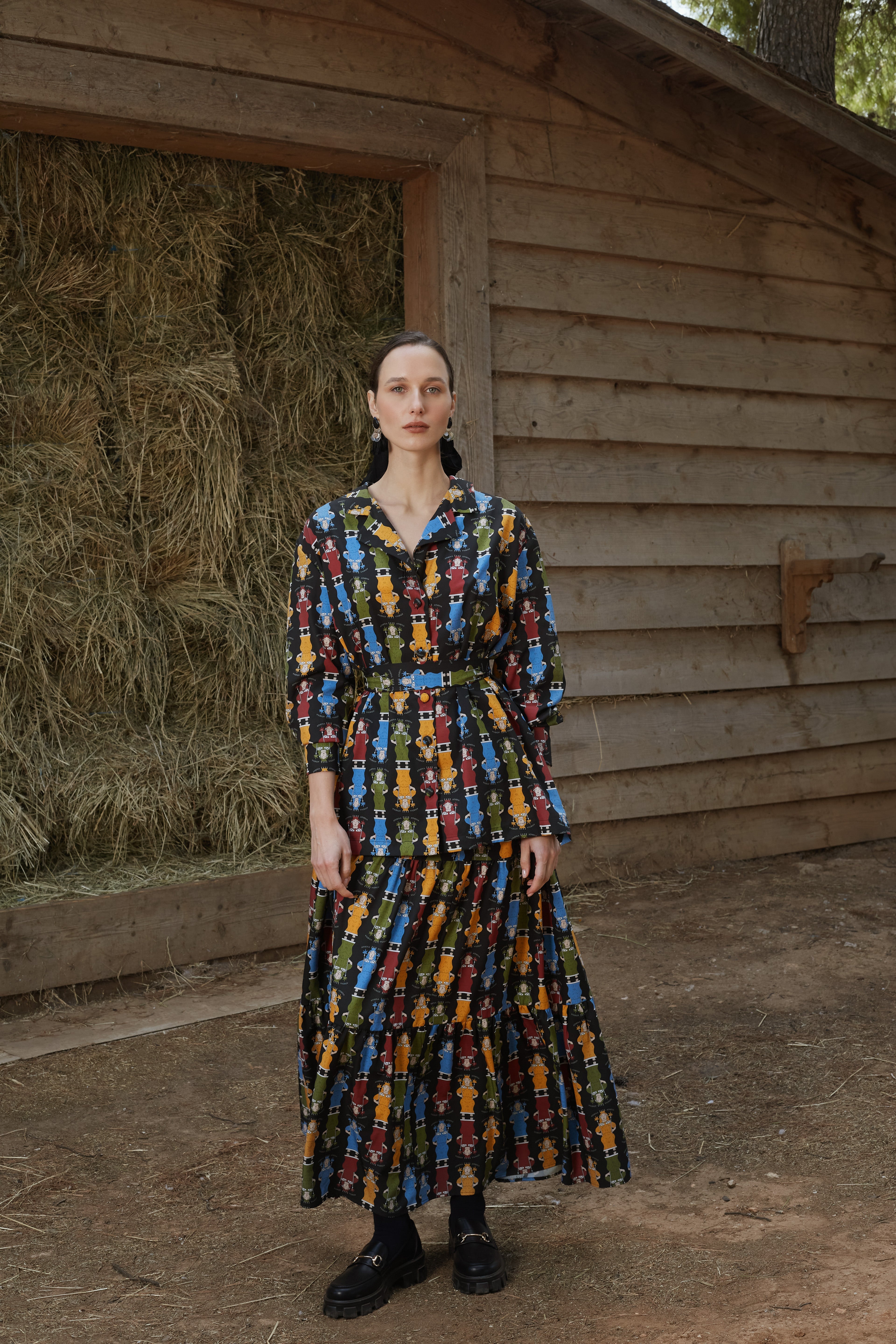 VLACHA SKIRT (Athena Black Print)