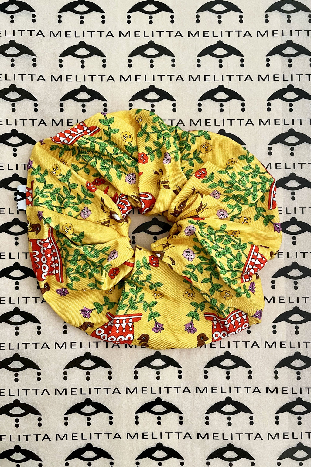 Vase & Birds Mustard Print (Max Size)