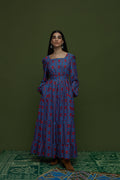 ARGALIOS MAXI DRESS (TSAKONIA BLUE&RED PRINT)