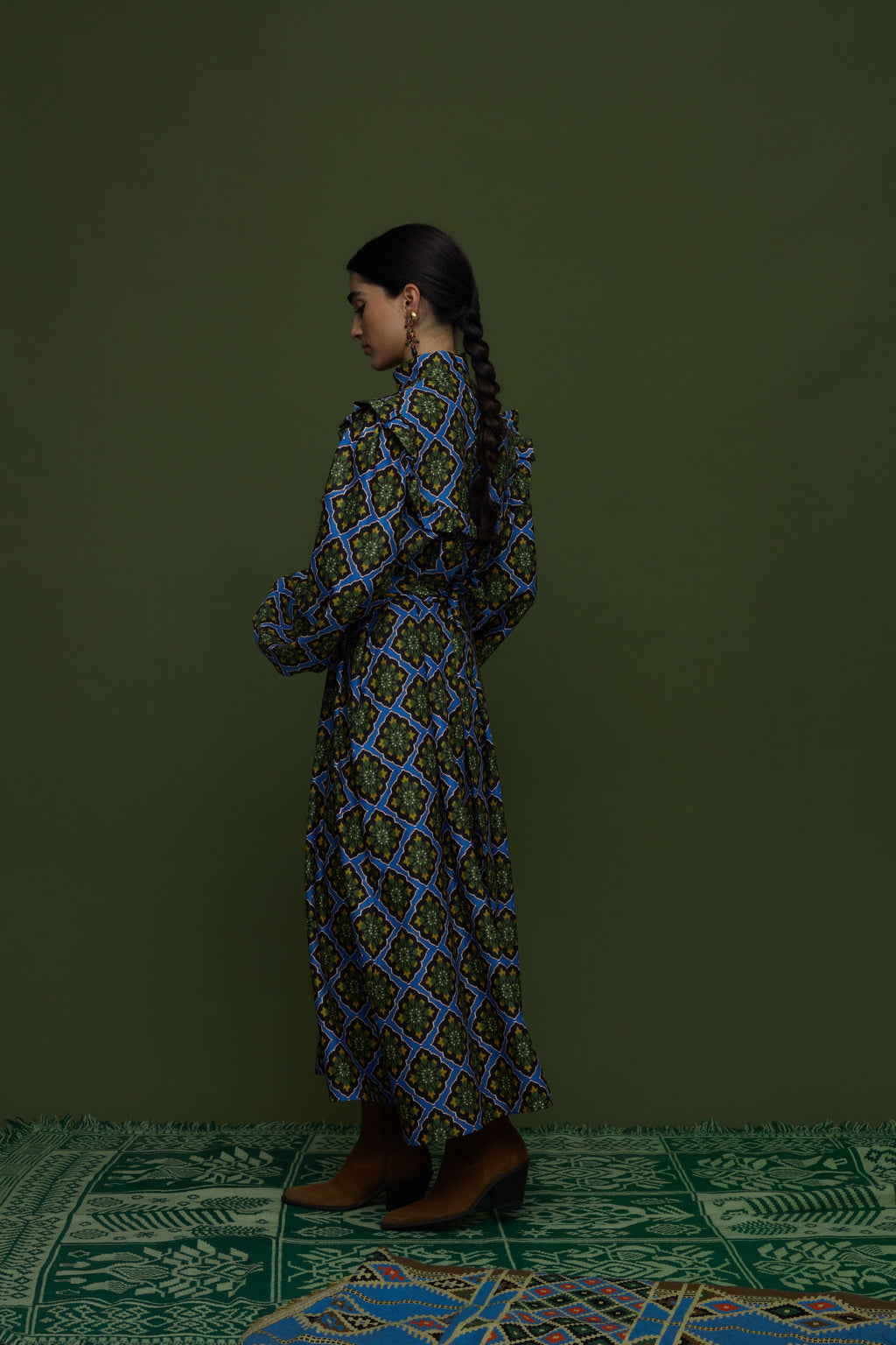 KILIMI MAXI DRESS (TYROS BLUE PRINT)