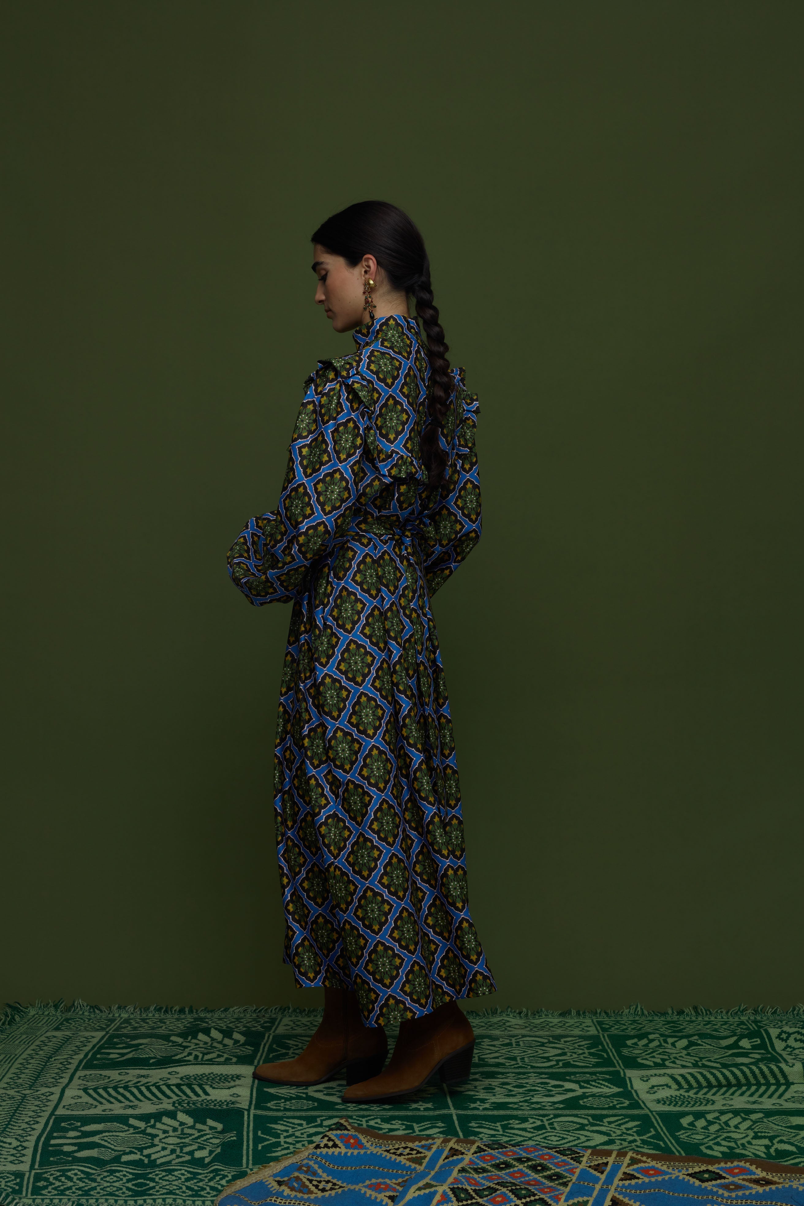 KILIMI MAXI DRESS (TYROS BLUE PRINT)