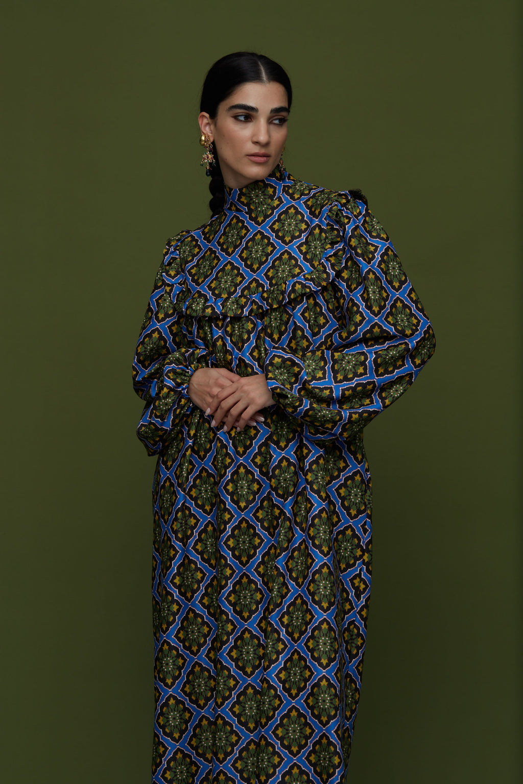 KILIMI MAXI DRESS (TYROS BLUE PRINT)