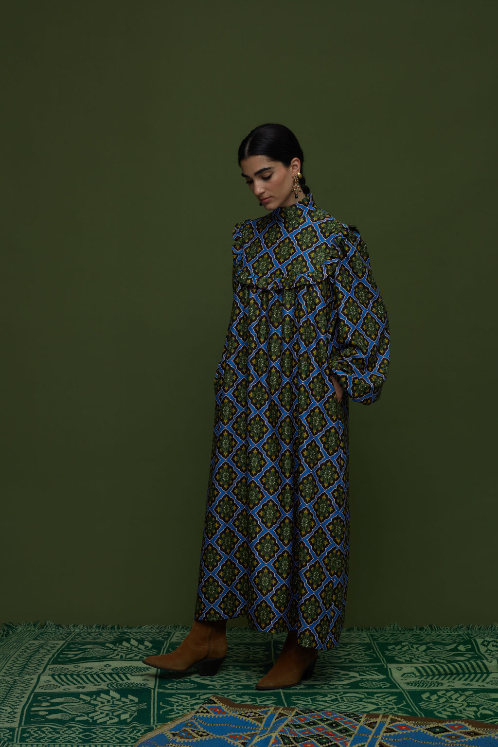 KILIMI MAXI DRESS (TYROS BLUE PRINT)