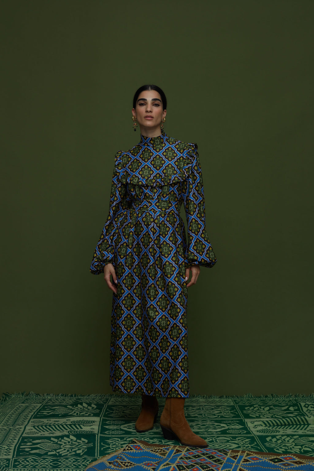 KILIMI MAXI DRESS (TYROS BLUE PRINT)