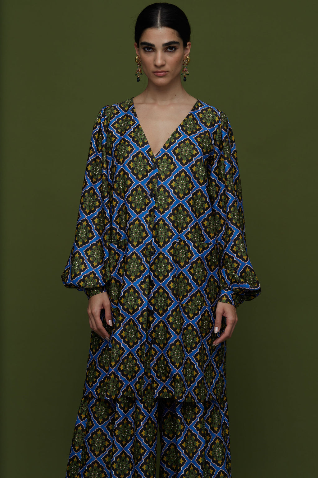 IFADI MINI DRESS (TYROS BLUE PRINT)
