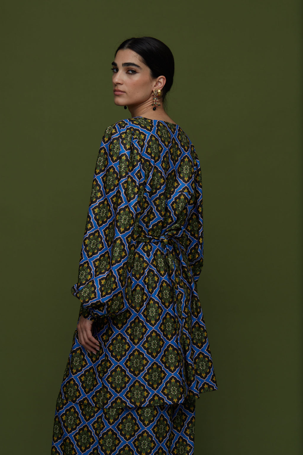 IFADI MINI DRESS (TYROS BLUE PRINT)