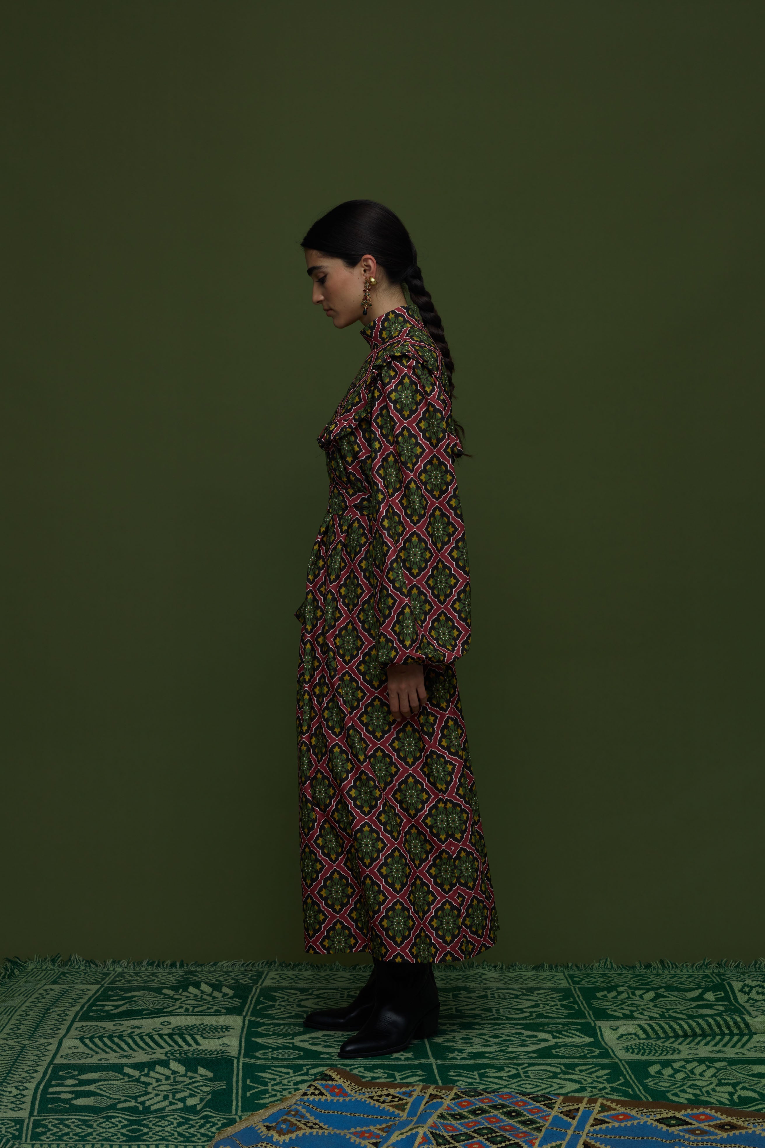 KILIMI MAXI DRESS (TYROS BORDEAUX PRINT)