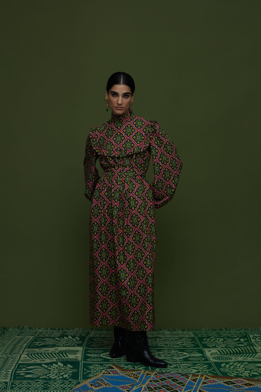 KILIMI MAXI DRESS (TYROS BORDEAUX PRINT)