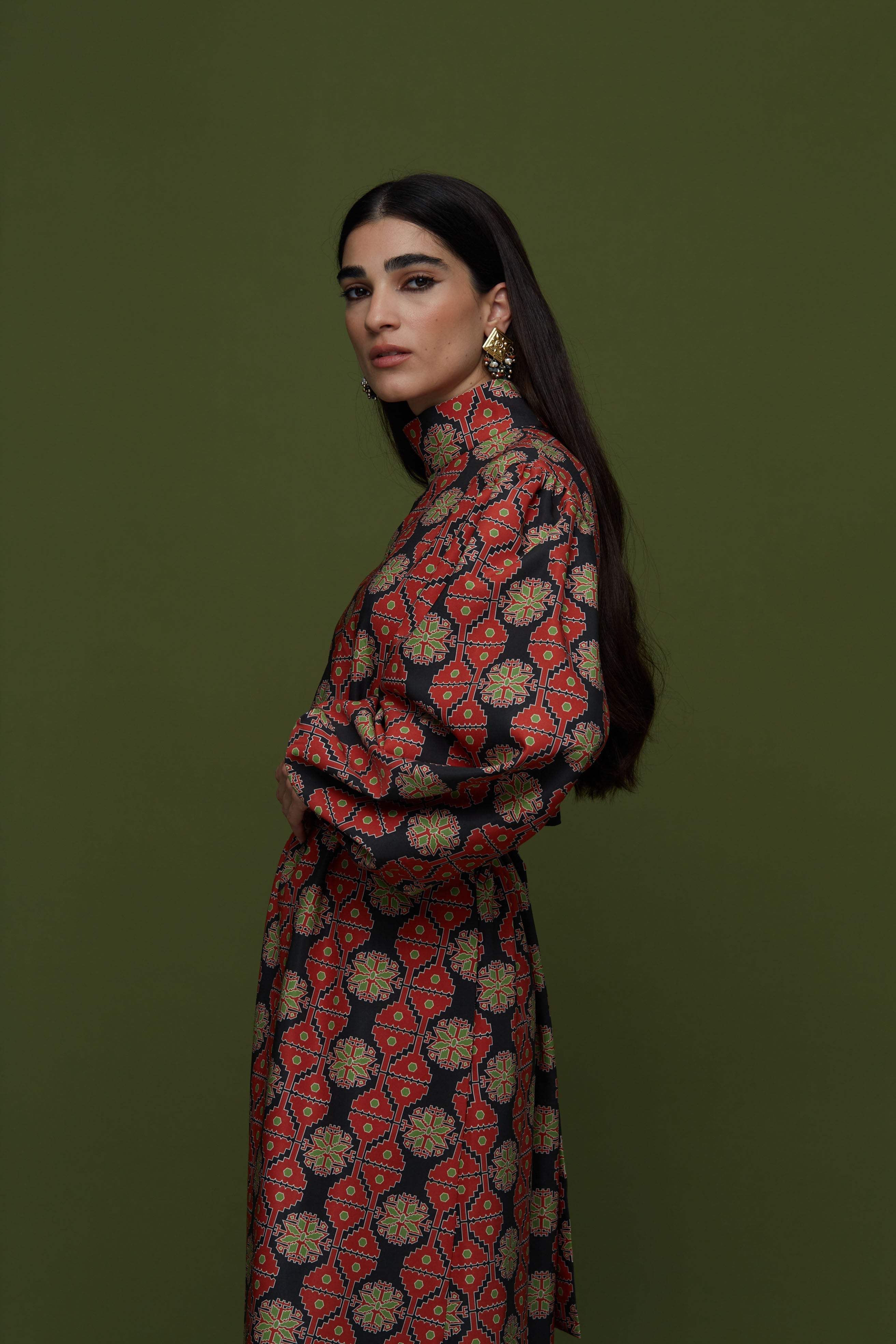 PANSES MAXI DRESS (KYNOURIA BLACK PRINT)